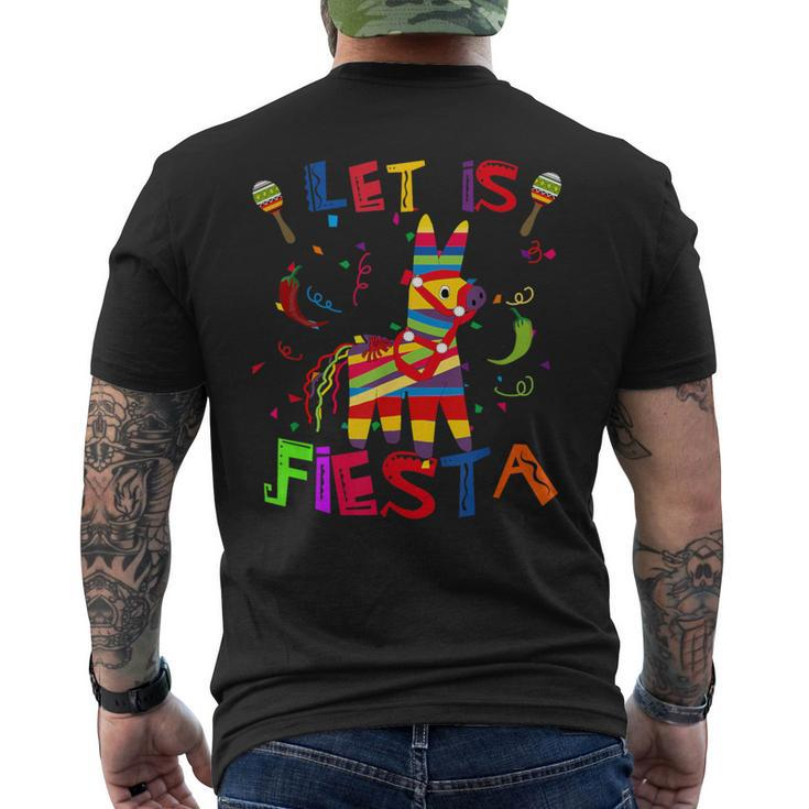 Let's Fiesta Cinco De Mayo Dancing Mexican Men's T-shirt Back Print