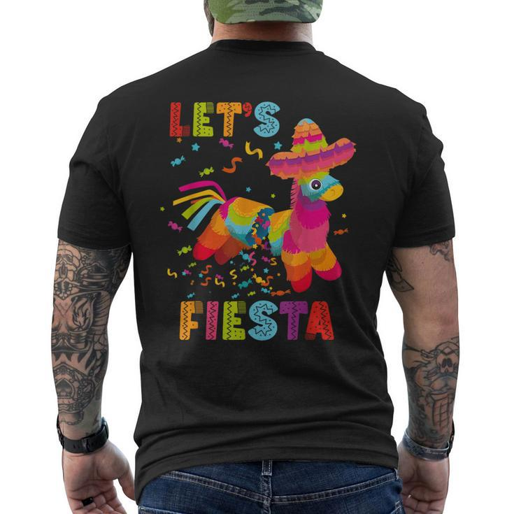 Let's Fiesta Pinata Cinco De Mayo Mexican Party Pinata Men's T-shirt Back Print