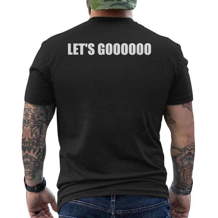 Let's Go Gamer Team Sports E-Sports Online Battle Men's T-shirt Back Print