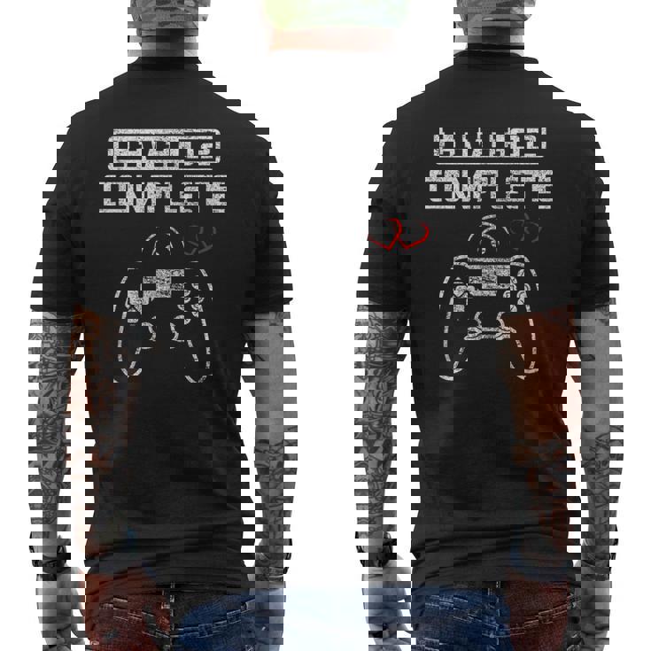 Level 2 Complete Segundo Aniversario Boda Parejas Dos Años Camiseta Hombre Estampado Espalda