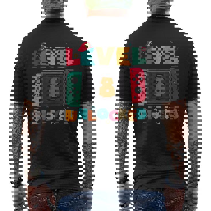 Kids 8th Birthday Gamer T Shirt Level 8 Unlocked Gamer Birthday