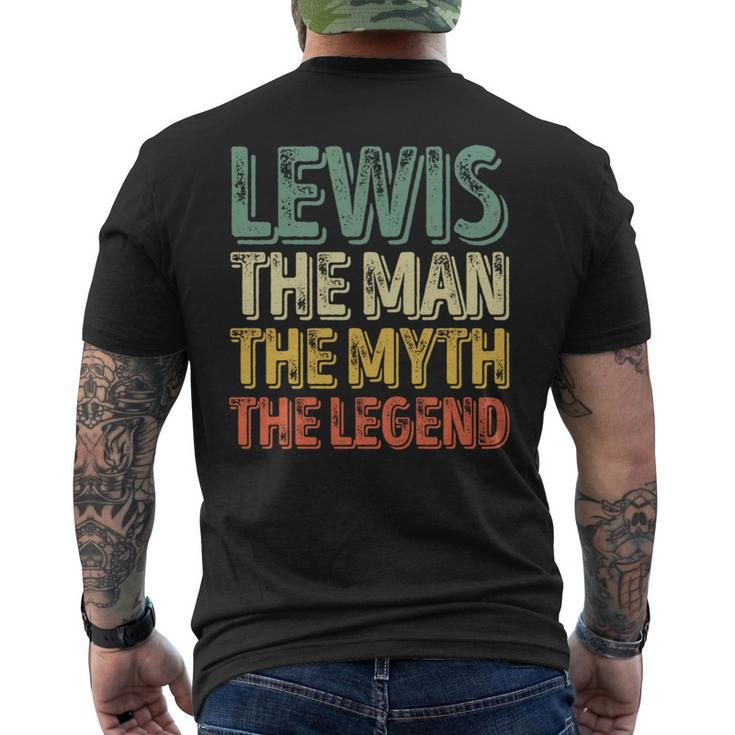 Lewis The Man The Myth The Legend First Name Lewis Men's T-shirt Back Print