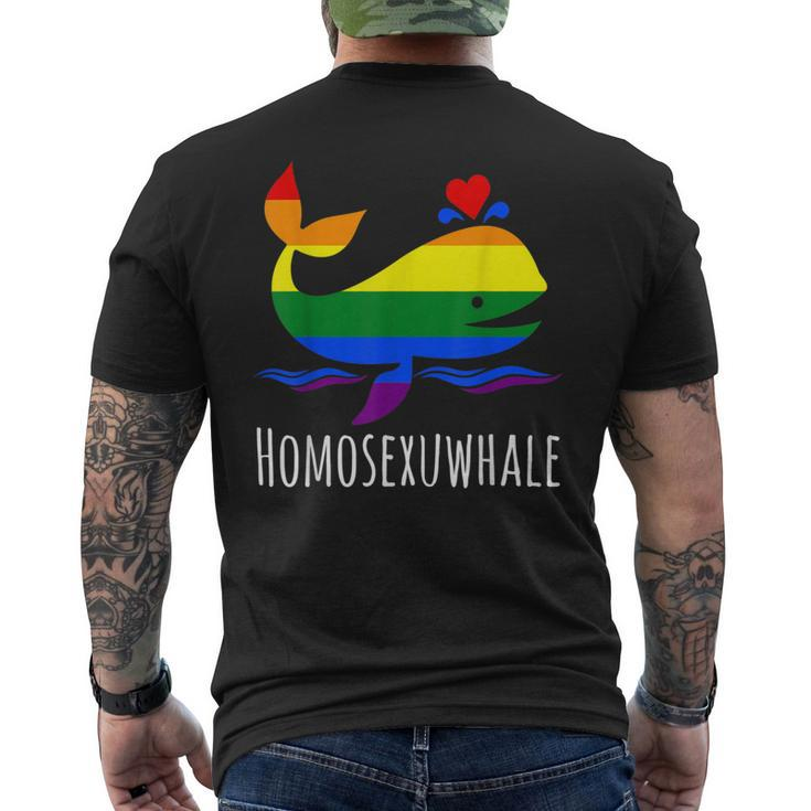 Lgbt Gay Lesbian Homosexuwhale Pride Pride Month Men's T-shirt Back Print