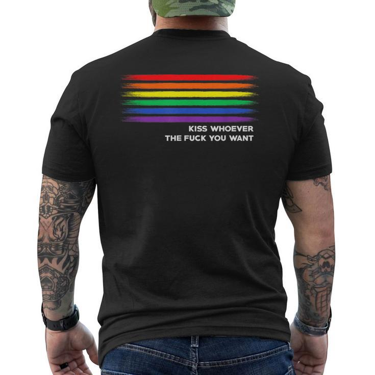 Lgbt Pride Kiss Whoever The F Ck You Want Lgbt Men's T-shirt Back Print