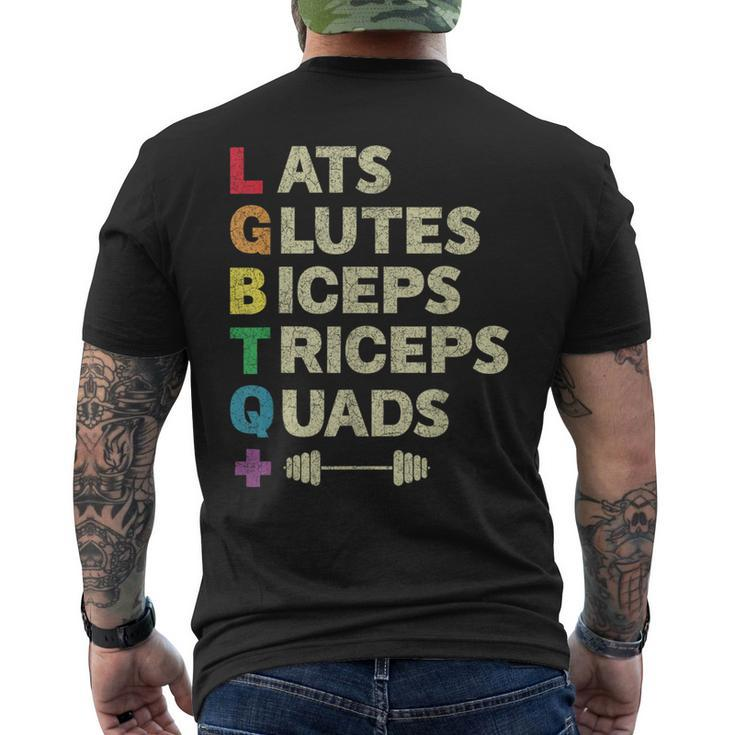 Lgbtq Lats Glutes Biceps Triceps Quads Weightlifting Men's T-shirt Back Print
