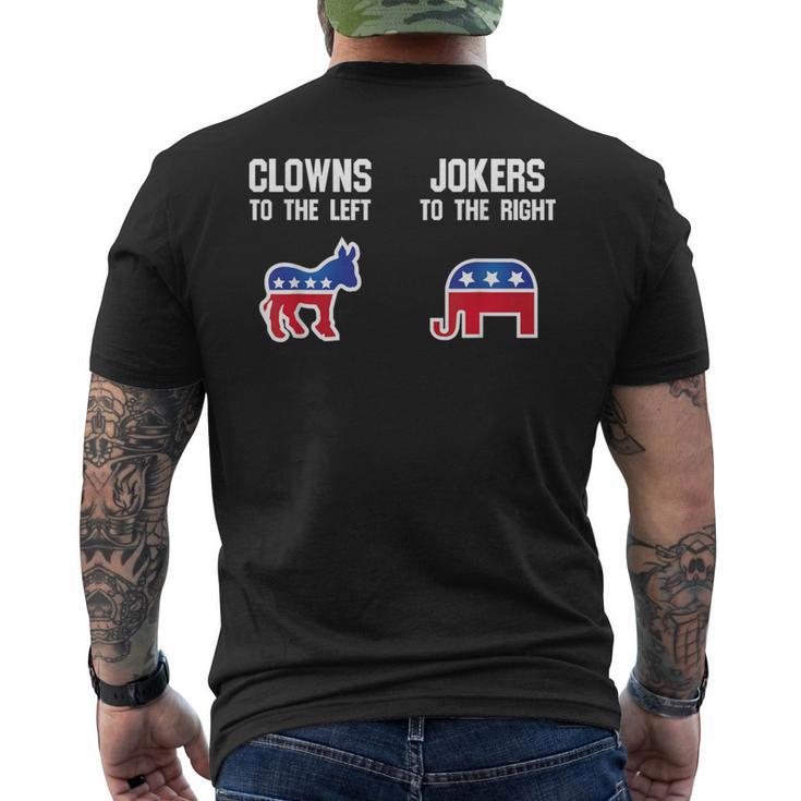 Libertarian T Clowns To The Left Jokers To The Right Men's T-shirt Back Print