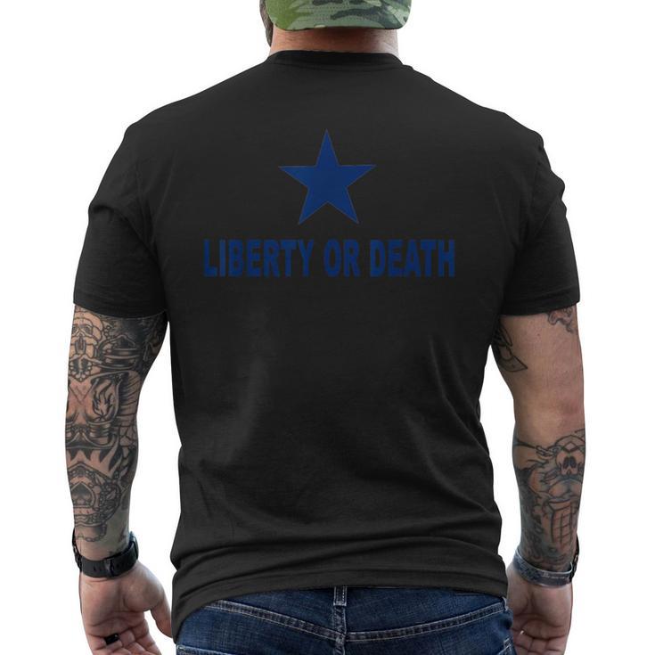 Liberty Or Death Troutman's Texas Independence Flag Men's T-shirt Back Print