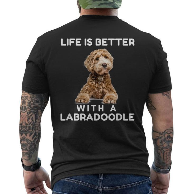 Life Is Better With Mini Labradoodle Dog Lover Men's T-shirt Back Print