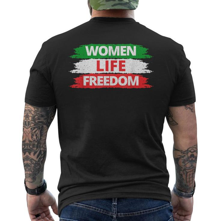 Life Freedom Vintage Distressed Free Iran Men's T-shirt Back Print