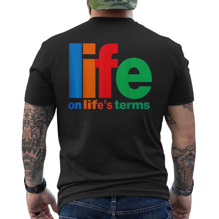 Life On Life's Terms Aa & Na Slogans Sayings Men's T-shirt Back Print