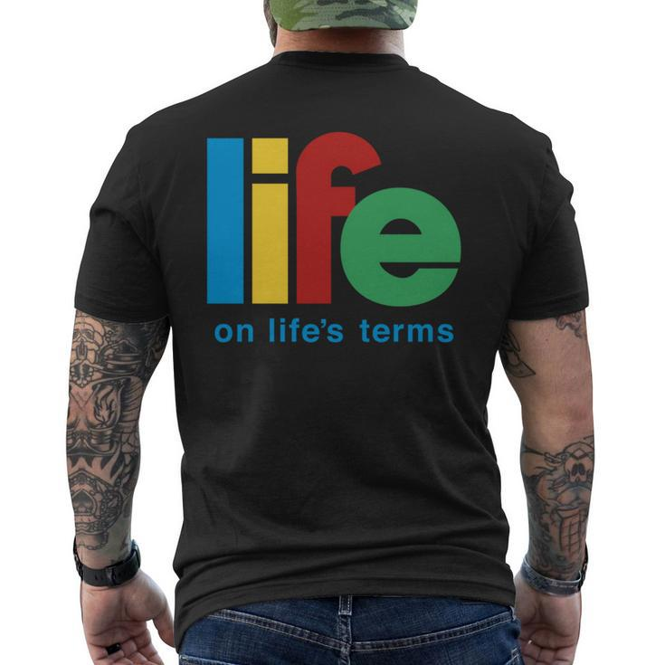 Life On Life's Terms Sobriety Recovery Aa Na Men's T-shirt Back Print