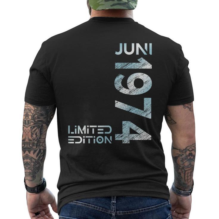 Limited Edition Juni 1974 Mann Frau 50 Geburtstag T-Shirt mit Rückendruck