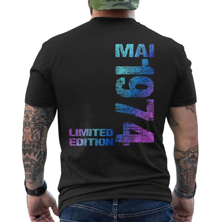 Limited Edition Mai 1974 Mann Frau 50 Geburtstag T-Shirt mit Rückendruck