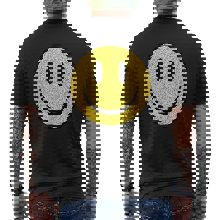 Linda Cara Sonriente Amarilla Cara Sonriente Cara Feliz Ropa Camiseta Hombre Estampado Espalda