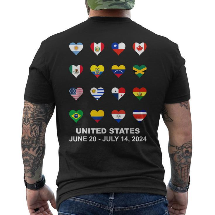 List Flag Of Countries In Copa United States Of America 2024 Men's T-shirt Back Print