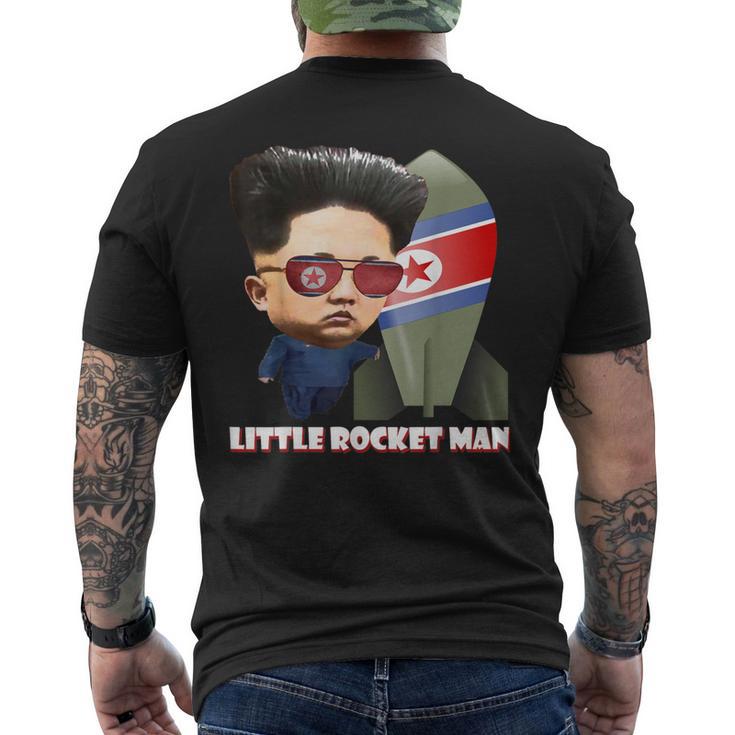 Little Rocket Man Kim Jong-Un Men's T-shirt Back Print