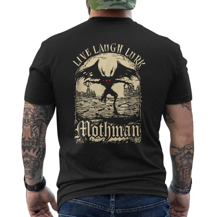 Live Laugh Lurk Mothman Men's T-shirt Back Print