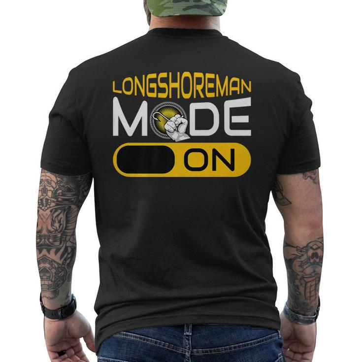 Longshoreman Mode On Longshoreman Hook Dock Worker Men's T-shirt Back Print