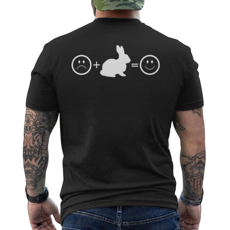 Lop Rabbit Bunny Equals Happy Mini Rex Pet Rabbits Men's T-shirt Back Print