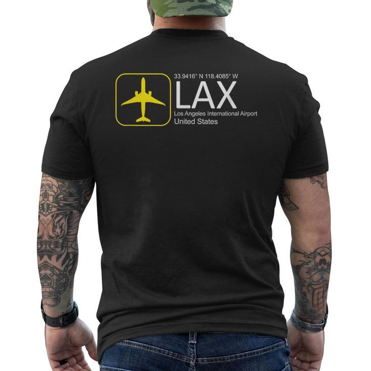Los Angeles Airport California Crew Lax Flight Crew Men's T-shirt Back Print