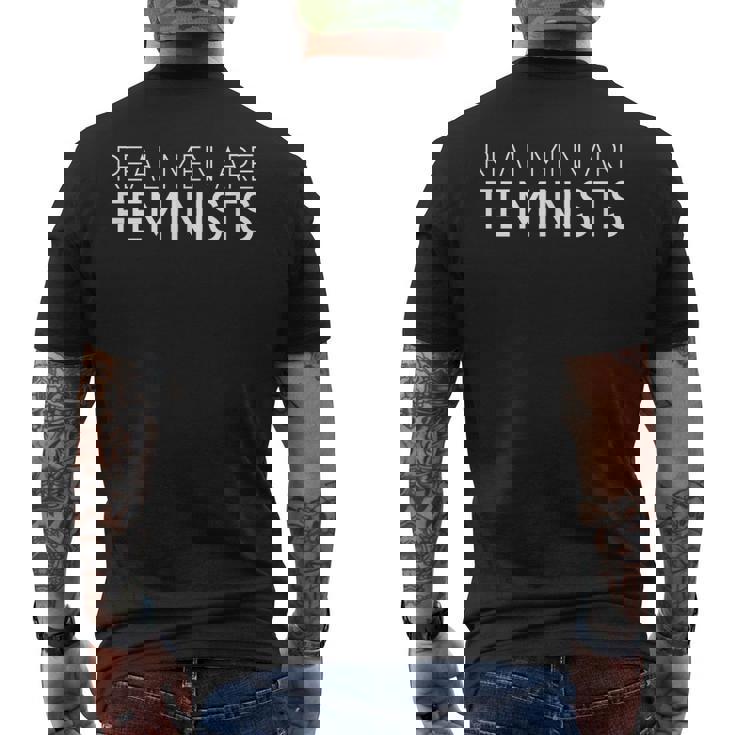 Los Hombres Deerdad Son Feministas Feminismo Camiseta Hombre Estampado Espalda