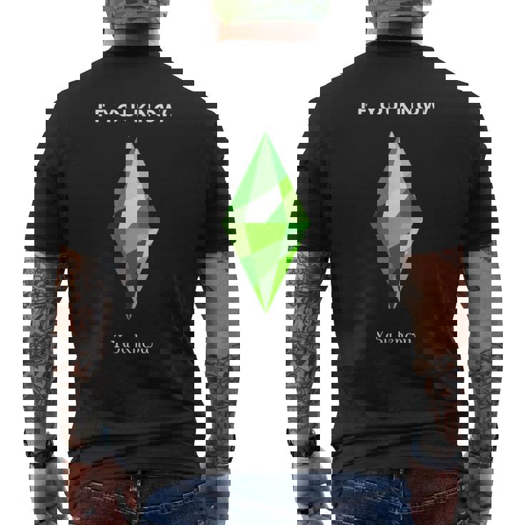 Los Sims Crecidos Camiseta Hombre Estampado Espalda