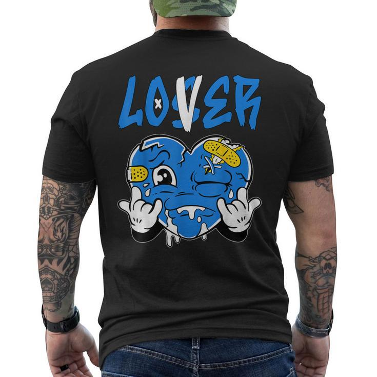 Loser Lover Blue Yellow Drip Heart Matching Outfit Women Men's T-shirt Back Print