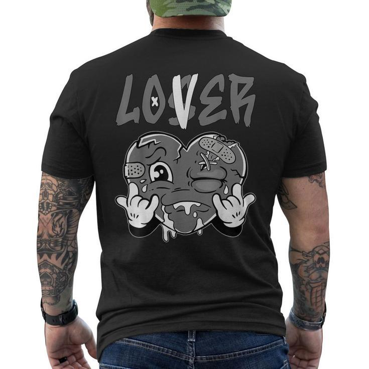 Loser Lover Grey Drip Heart Matching Outfit Women Men's T-shirt Back Print