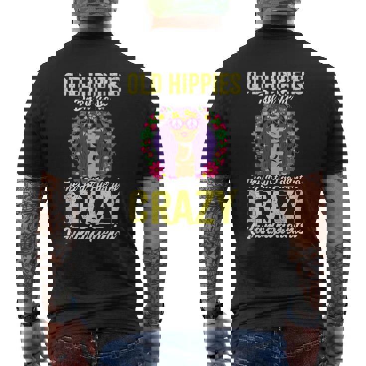 Losiejos Hippies No Mueren Simplemente Se Desvanecen Con Abuelos Locos Sin Mangas Camiseta Hombre Estampado Espalda