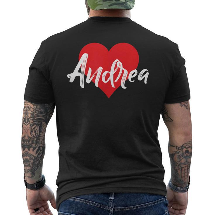 I Love Andrea First Name I Heart Named Men's T-shirt Back Print