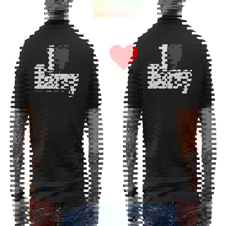 I Love Barry I Heart Barry Men's T-shirt Back Print