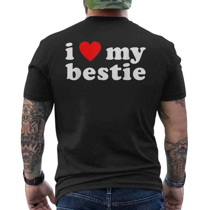 I Love My Bestie Best Friend Bff Cute Matching Friends Heart Mens Back Print T-shirt