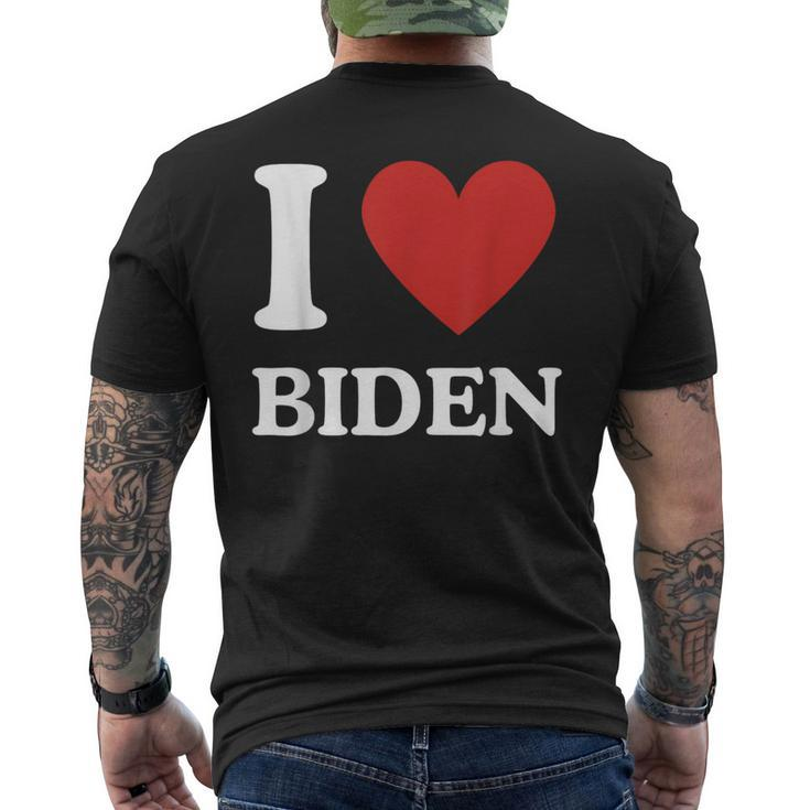 I Love Biden Heart Joe Show Your Support Men's T-shirt Back Print