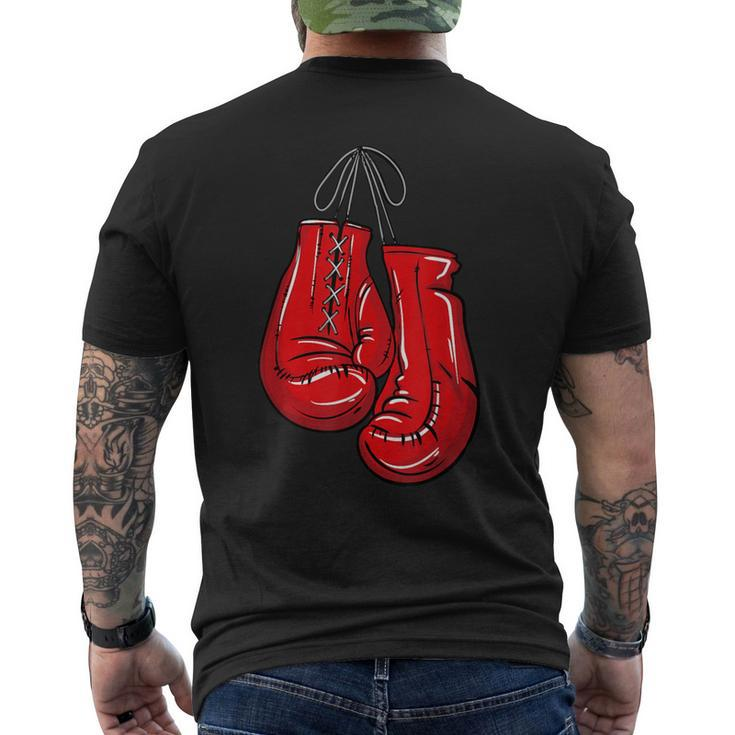 Love Boxing Gloves Illustration Boxer Men's T-shirt Back Print