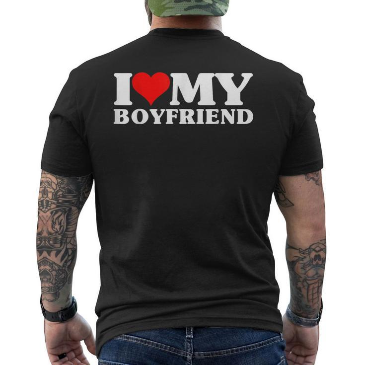 I Love My Boyfriend Matching Valentine's Day Couples Men's T-shirt Back Print