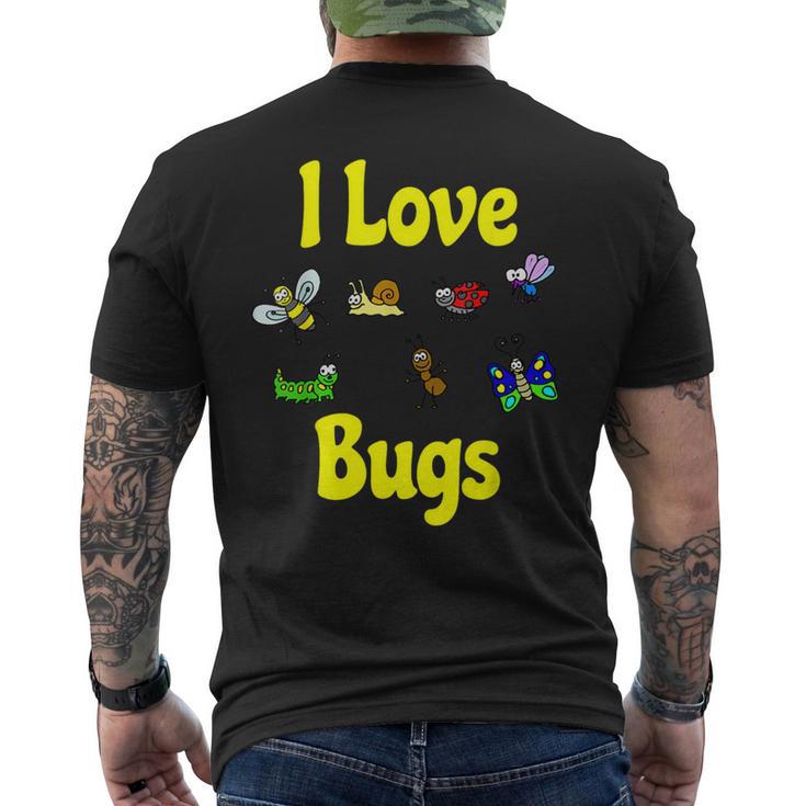 I Love Bugs T Men's T-shirt Back Print