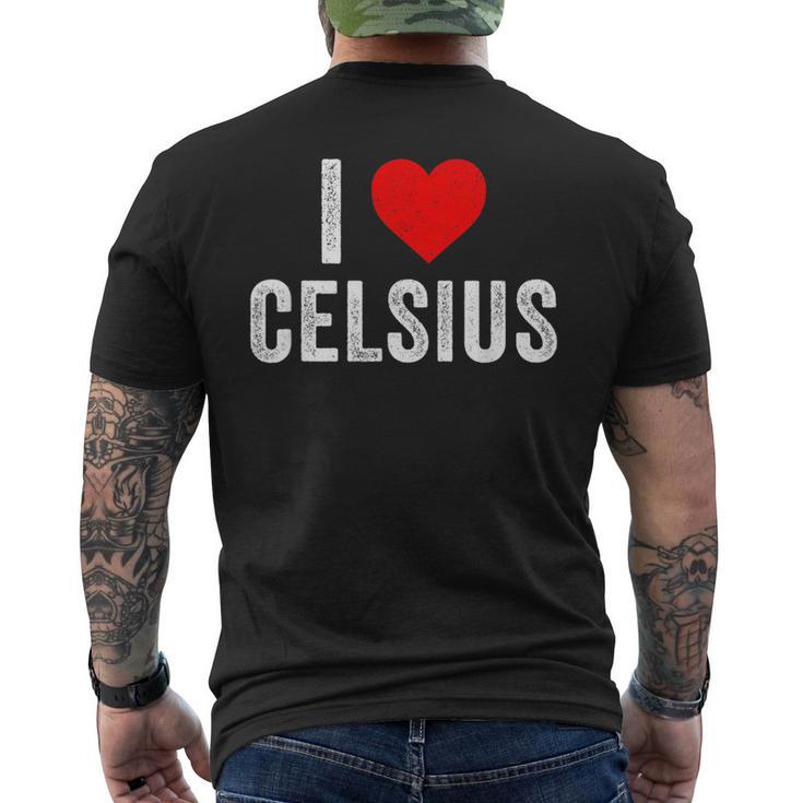 I Love Celsius Men's T-shirt Back Print