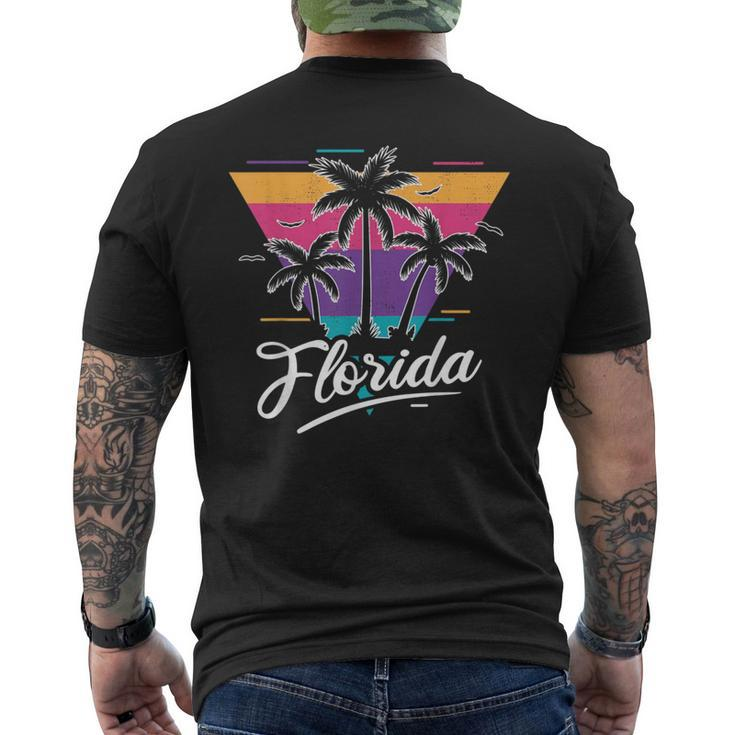 Love Florida Vintage Sunset Style Idea 80S Men's T-shirt Back Print