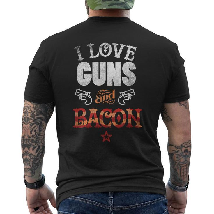I Love Guns And Bacon Gun Lover Freedom Usa Men's T-shirt Back Print