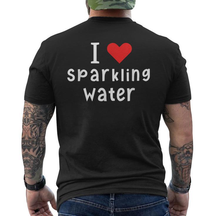 I Love Heart Sparkling Water Men's T-shirt Back Print