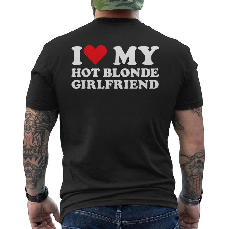 I Love My Hot Blonde Girlfriend I Heart My Blonde Hot Gf Men's T-shirt Back Print