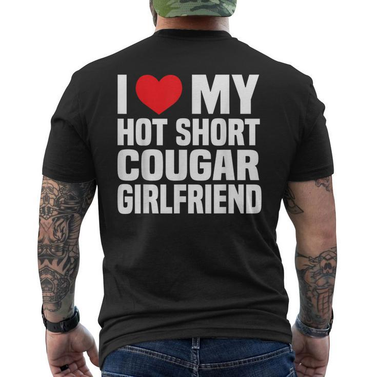 I Love My Hot Short Cougar Girlfriend I Heart My Short Gf Men's T-shirt Back Print