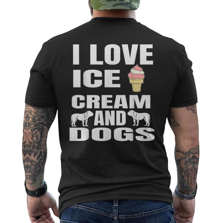 I Love Ice Cream And Dogs T Dog Lover Men's T-shirt Back Print