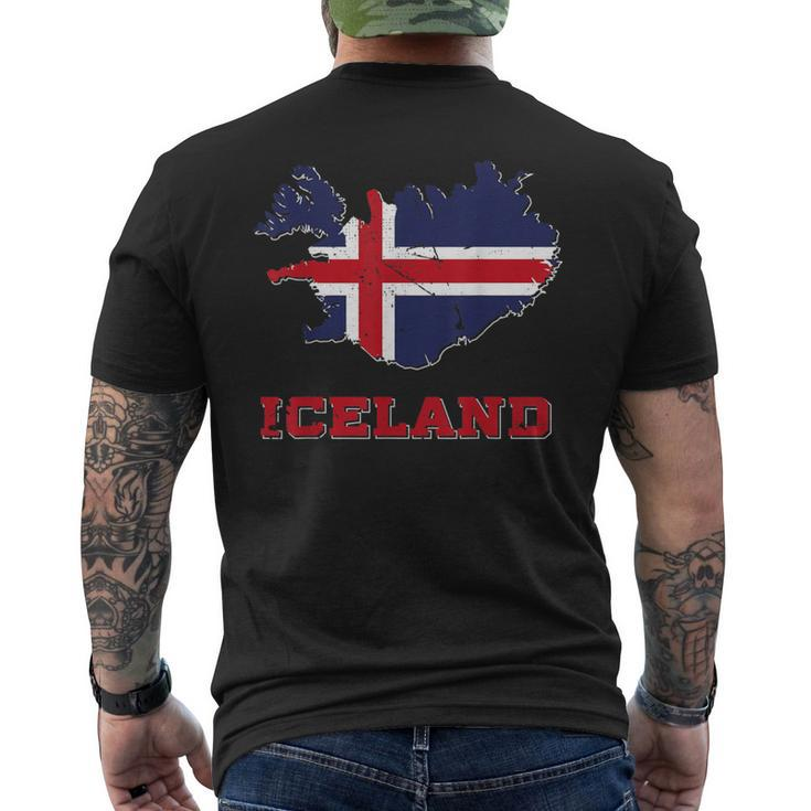 I Love Iceland Pride Flag Icelander Home SouvenirMen's T-shirt Back Print