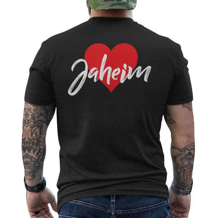 I Love Jaheim First Name I Heart Named Men's T-shirt Back Print