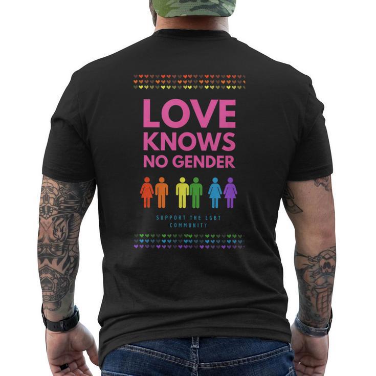 Love Knows No Gender Lgbt Men's T-shirt Back Print