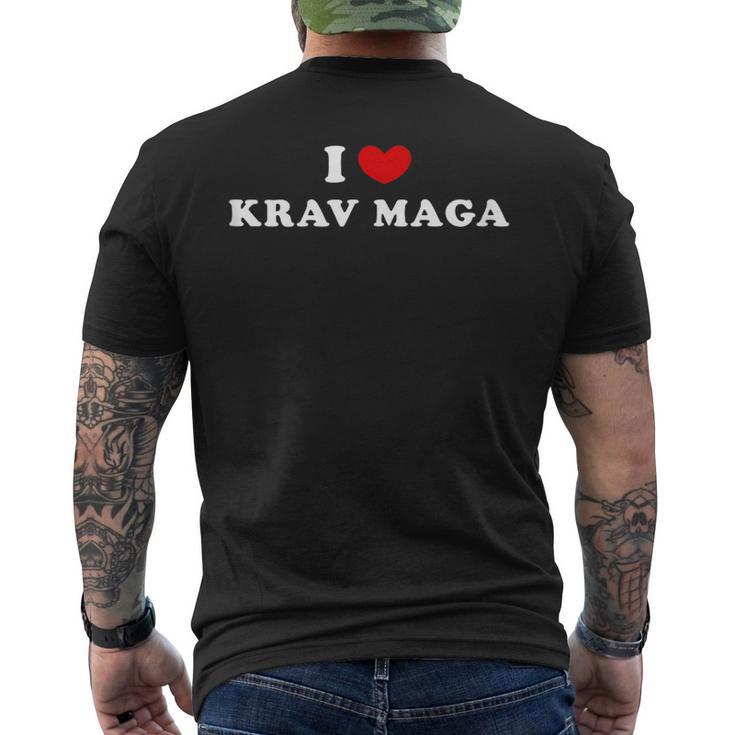 I Love Krav Maga I Heart Krav Maga Men's T-shirt Back Print