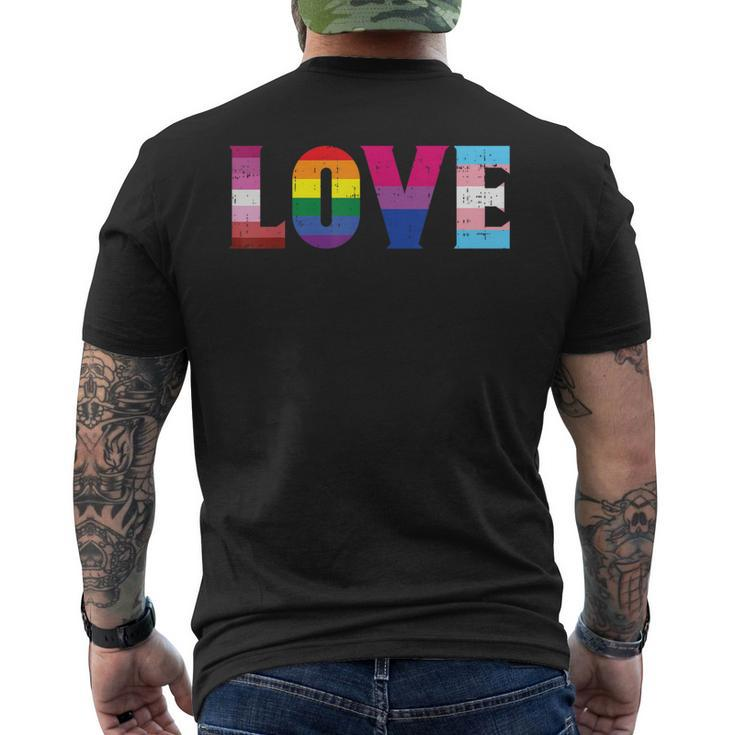 Love Lgbt Pride Ally Lesbian Gay Bisexual Transgender Ally Men's T-shirt Back Print