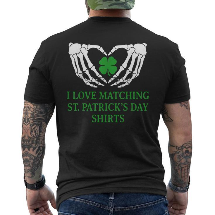I Love Matching St Patrick's Day Couples Matching Men's T-shirt Back Print