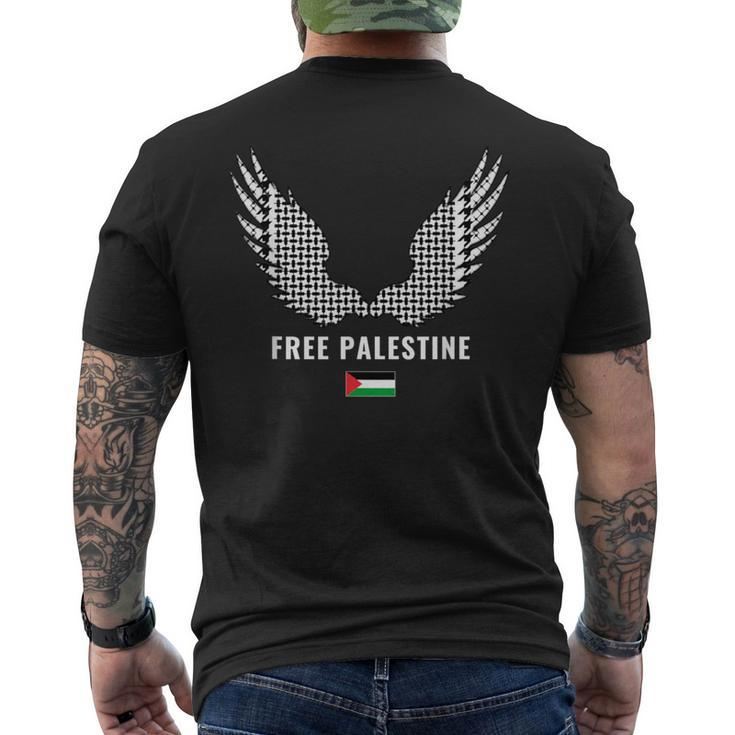 I Love Palestine Free Palestine Gaza Flag Palestinian Scarf Men's T-shirt Back Print